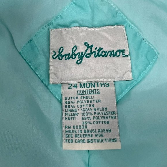 Baby Gitano Snow Suit Size 24T Pastel colors snap on mittens full‎ zip hooded - Picture 3 of 15